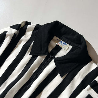 ～90's "made in Canada" crossbar ストライプ レフェリー ジャケット