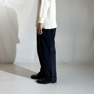 90's～ "deadstock" LANDS' END ２タック コーデュロイ パンツ (TRUENAVY 35×29)