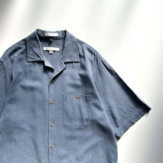 00's GEOFFREY BEENE  シルク オープンカラー アロハ S/Sシャツ