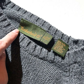 90's～ Timberland リブ編み 切替 ニット セーター