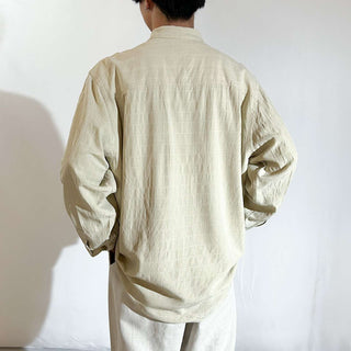 90's～00's Tommy Bahama シルク×ウール デザイン L/Sシャツ