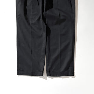 90's～00's AXIST ブラック 2タック ワイド チノ パンツ