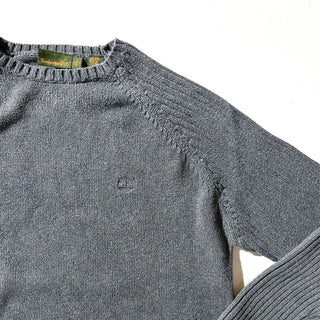 90's～ Timberland リブ編み 切替 ニット セーター