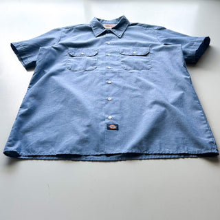 〜00's "made in USA" Dickies シャンブレー ワーク S/Sシャツ