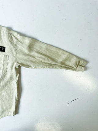 90's "デッドストック”GOOUCH リネン ノーカラー L/Sシャツ