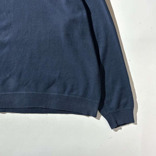 00's CHAPS ネイビー ヘンリーネック ニット パーカ