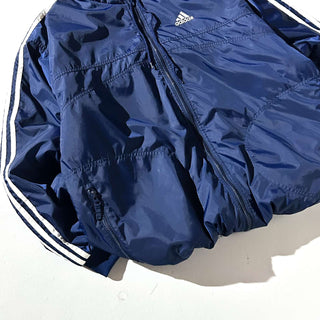 90's adidas ナイロン×スウェット フーデッド リバーシブル シェル ジャケット