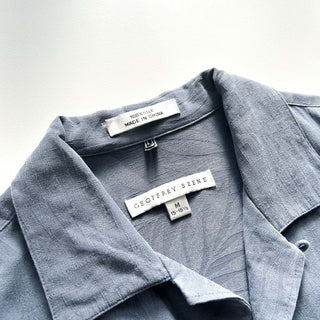 00's GEOFFREY BEENE  シルク オープンカラー アロハ S/Sシャツ