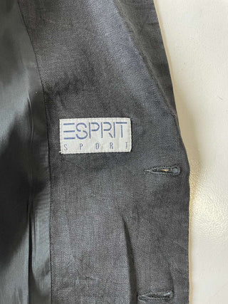 ESPRIT ブラックリネン テーラードジャケット