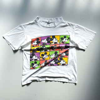 80's "made in USA" Disney "Andy Warhol Pattern" ミッキー アート プリント Tシャツ