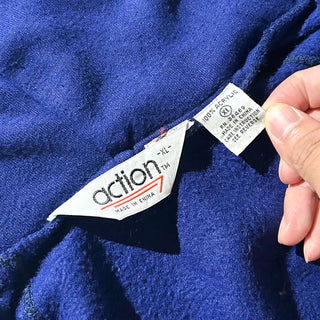 90's action アルミジップ フルジップ スウェット パーカ