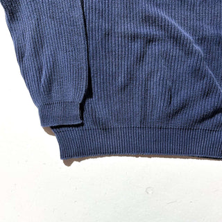 90's～00's "made in USA" sarah Arizona 襟付き ニット セーター(ネイビー)
