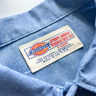〜00's "made in USA" Dickies シャンブレー ワーク S/Sシャツ