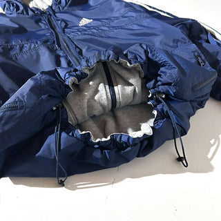 90's adidas ナイロン×スウェット フーデッド リバーシブル シェル ジャケット