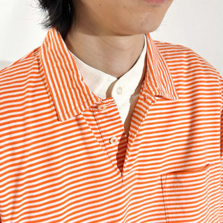 90's～ OLD RALPH LAUREN "Pima cotton" ボーダー S/Sポロシャツ