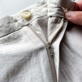 00's PERRY ELLIS リネン×コットン ヘリンボーン ショーツ