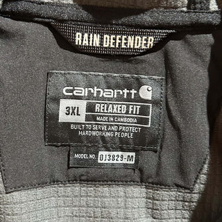 Carhartt "rain defender" ブラック ドローコード シェル ジャケット