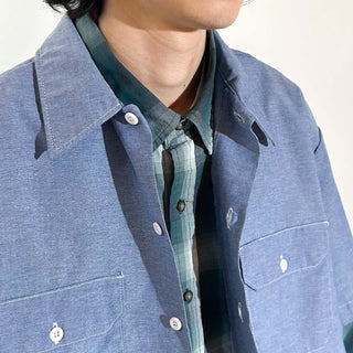 〜00's "made in USA" Dickies シャンブレー ワーク S/Sシャツ