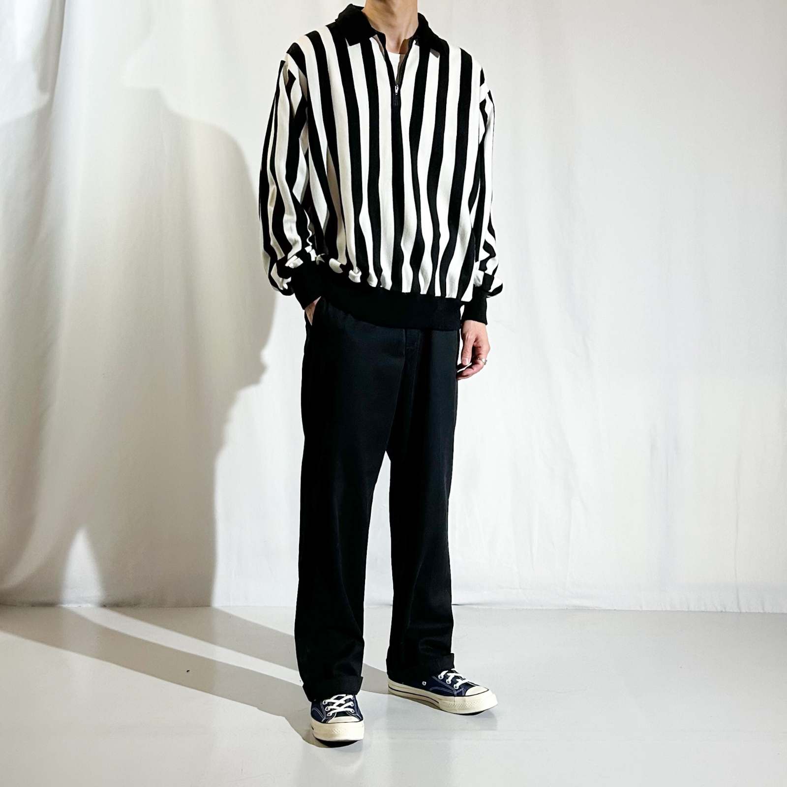 1990's カナダ製 DUFFERS レフェリージャケット ストライプ 古着–～90's 