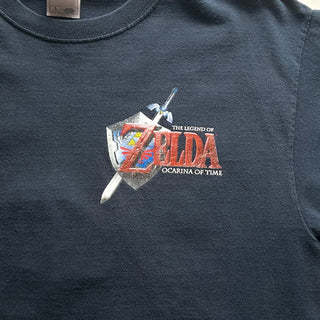 00's FRUIT OF THE LOOM "DON'T MAKE ME GO ZELDA ON YOU" キャラクター 両面プリント Tシャツ