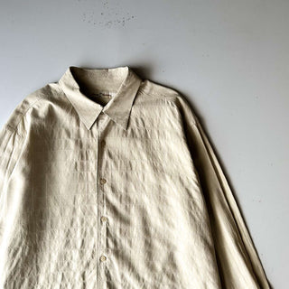 90's～00's Tommy Bahama シルク×ウール デザイン L/Sシャツ