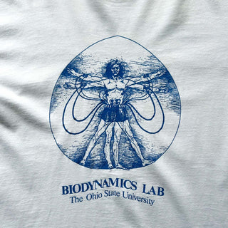 90's anvil "Vitruvian Man" パロディ プリント Tシャツ