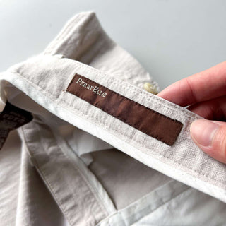 00's PERRY ELLIS リネン×コットン ヘリンボーン ショーツ