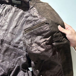 90's～00's STRUCTURE キルティング レザー ブルゾン ジャケット