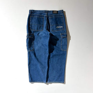 00's CULTURE スケーター ワイド デニム カーゴ パンツ