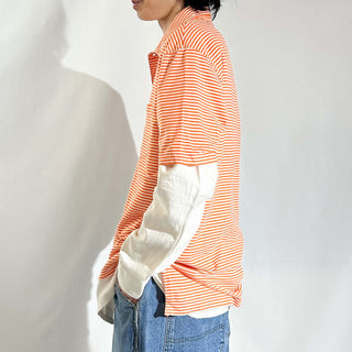 90's～ OLD RALPH LAUREN "Pima cotton" ボーダー S/Sポロシャツ