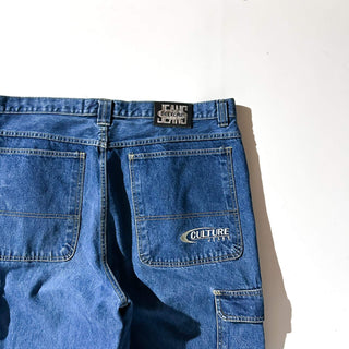 00's CULTURE スケーター ワイド デニム カーゴ パンツ