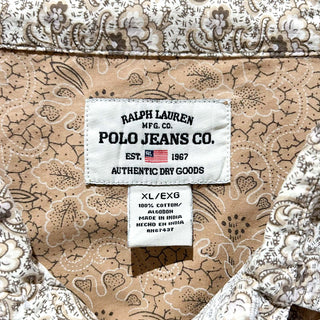 90's～ POLO JEANS CO. RALPH LAUREN 総柄 ウエスタン L/Sシャツ