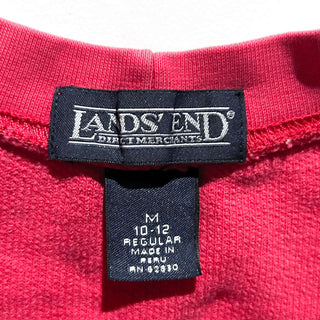 90's LANDS' END 鹿の子 Vガゼット ニット セーター