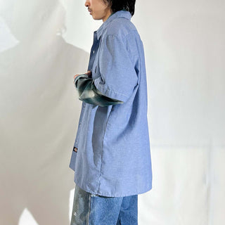 〜00's "made in USA" Dickies シャンブレー ワーク S/Sシャツ
