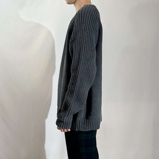 90's～ Timberland リブ編み 切替 ニット セーター