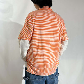 90's～ OLD RALPH LAUREN "Pima cotton" ボーダー S/Sポロシャツ