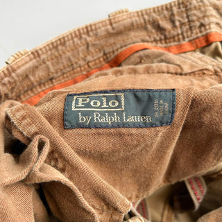 90's～ OLD RALPH LAUREN ６ポケット カーゴ ショーツ(カーキ)
