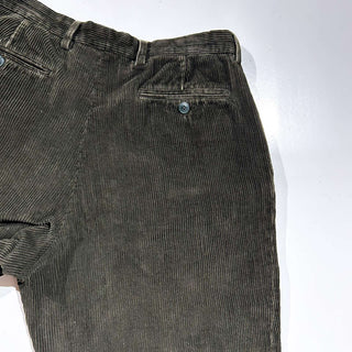 90's NAUTICA オリーブ 2タック コーデュロイ ワイド パンツ