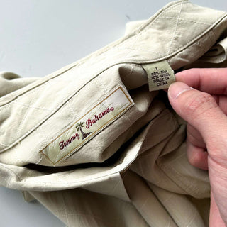 90's～00's Tommy Bahama シルク×ウール デザイン L/Sシャツ