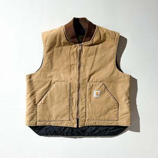 carhartt ベージュ 裏キルティング オーバーサイズ ダック クラシック ベスト