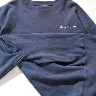 00's Champion リバースウィーブ 刺繍 ワンポイント スウェット シャツ