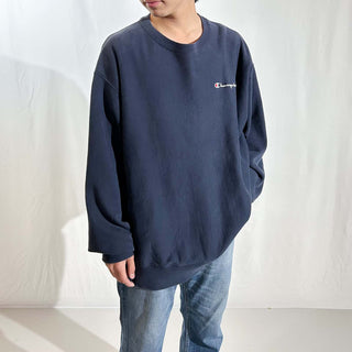 00's Champion リバースウィーブ 刺繍 ワンポイント スウェット シャツ