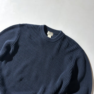 00's L.L.Bean リブ編み コットン ニット セーター