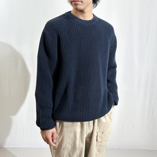 00's L.L.Bean リブ編み コットン ニット セーター