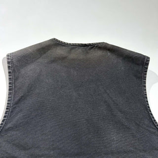 00's carhartt ブラック フェード 裏キルティング ダック ベスト(XLARGE-REGULAR)