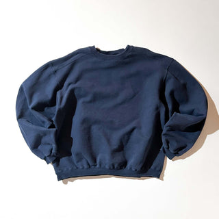 00's champion "極太アーム" ネイビー 無地 スウェット シャツ