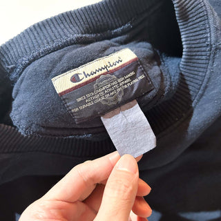 00's champion "極太アーム" ネイビー 無地 スウェット シャツ