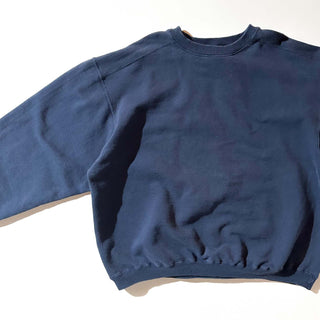 00's champion "極太アーム" ネイビー 無地 スウェット シャツ