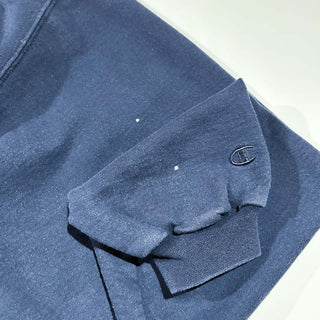 00's champion "極太アーム" ネイビー 無地 スウェット シャツ