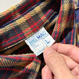 70's BIG MAC チェック L/Sネルシャツ